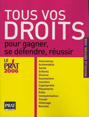 Couverture du livre « Tous vos droits 2006 (édition 2006) » de  aux éditions Prat