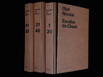 Couverture du livre « Olaf nicolai escalier du chant /anglais/allemand » de Olaf Nicolai aux éditions Spector Books