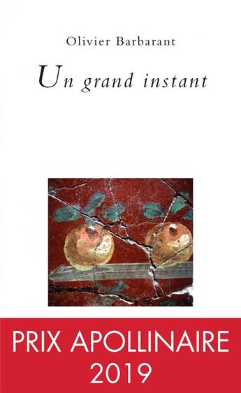 Couverture du livre « Un grand instant » de Olivier Barbarant aux éditions Champ Vallon