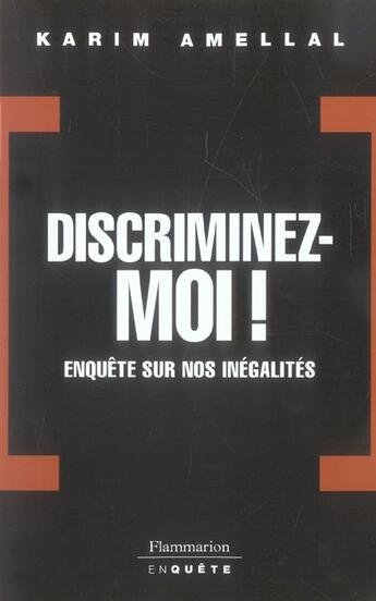 Couverture du livre « Discriminez-moi ! » de Karim Amellal aux éditions Flammarion