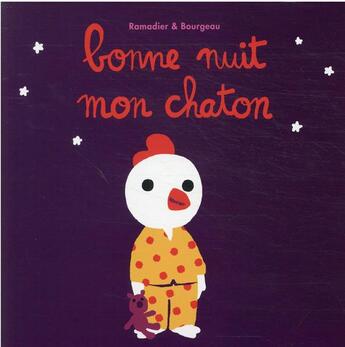 Couverture du livre « Bonne nuit mon chaton » de Ramadier/Bourgeau aux éditions Ecole Des Loisirs