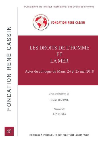 Couverture du livre « Les droits de l'homme et la mer » de Helene Raspail aux éditions Pedone