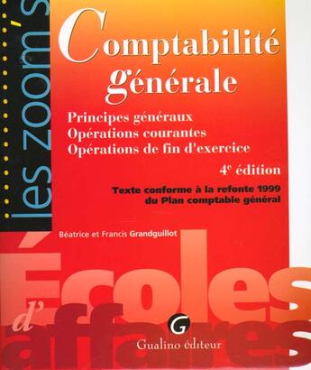 Couverture du livre « Comptabilite generale. » de Grandguillot/Grandgu aux éditions Gualino