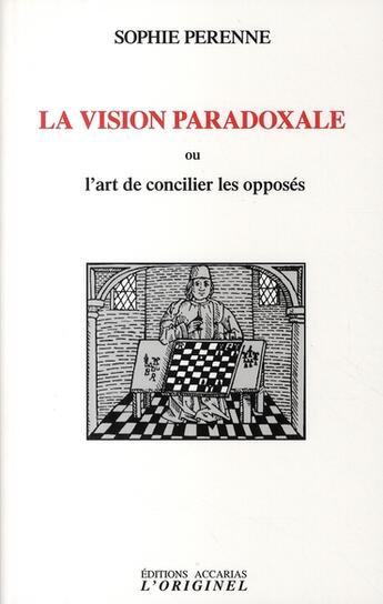 Couverture du livre « La vision paradoxale » de Sophie Perenne aux éditions Accarias-originel