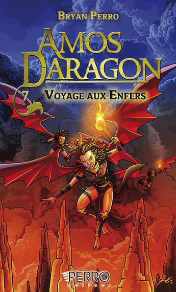 Couverture du livre « Amos Daragon (7) Voyage aux Enfers » de Bryan Perro aux éditions Perro Éditeur