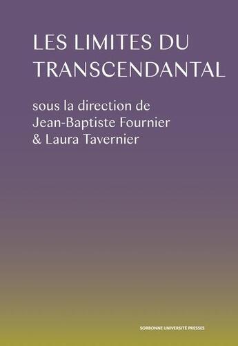 Couverture du livre « Les limites du transcendantal » de Fournier J-B. aux éditions Sorbonne Universite Presses