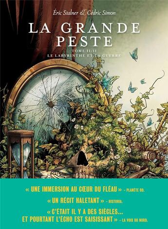 Couverture du livre « La grande peste Tome 2 : le labyrinthe et la guerre » de Eric Stalner et Cedric Simon aux éditions Les Arenes