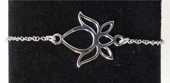 Couverture du livre « Bracelet petale fleur de lotus - argent 925 » de  aux éditions Dg-exodif