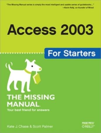 Couverture du livre « Access For Rookies: The Missing Manual » de Scott Palmer aux éditions O Reilly & Ass
