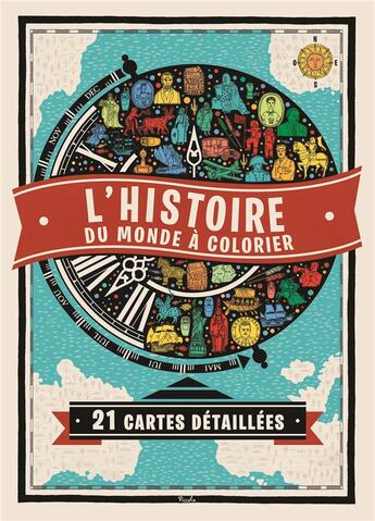 Couverture du livre « L'histoire du monde à colorier » de Williams Imogen aux éditions Piccolia