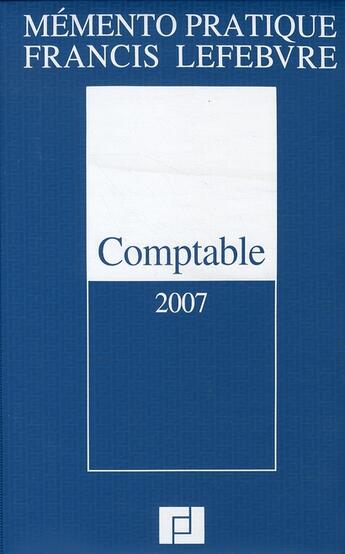 Couverture du livre « Mémento comptable (édition 2007) » de  aux éditions Lefebvre