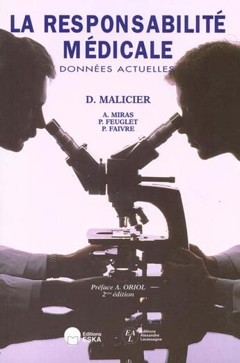 Couverture du livre « Responsabilite medicale (la) » de Malicier aux éditions Eska