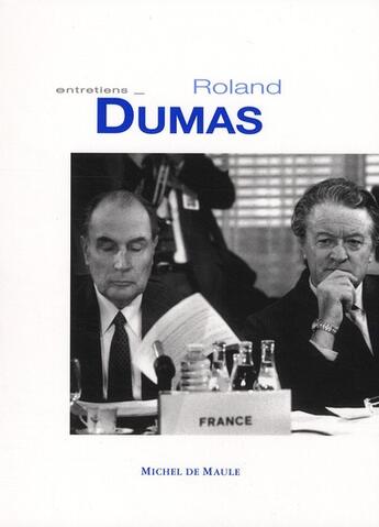 Couverture du livre « Entretiens avec Roland Dumas » de Laure Adler aux éditions Michel De Maule