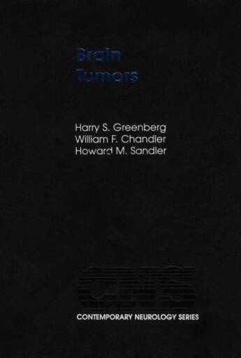 Couverture du livre « Brain Tumors » de Sandler Howard M aux éditions Oxford University Press Usa