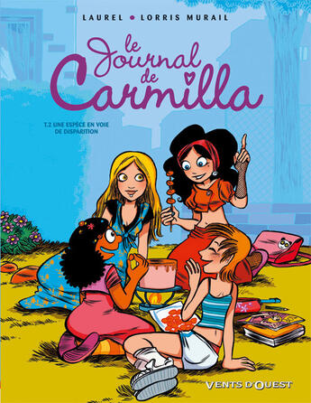 Couverture du livre « Le journal de Carmilla t.2 ; une espèce en voie de disparition » de Lorris Murail et Laurel aux éditions Vents D'ouest