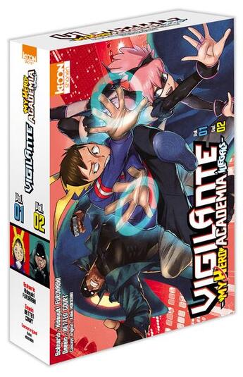 Couverture du livre « Vigilante - my hero Academia illegals : coffret Tomes 1 et 2 » de Kohei Horikoshi et Hideyuki Furuhashi et Betten Court aux éditions Ki-oon