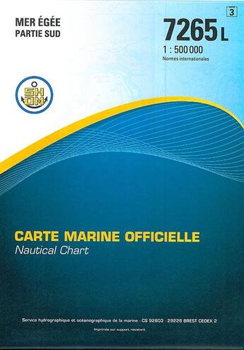 Couverture du livre « 7265l mer egee -partie sud publication » de  aux éditions Epshom