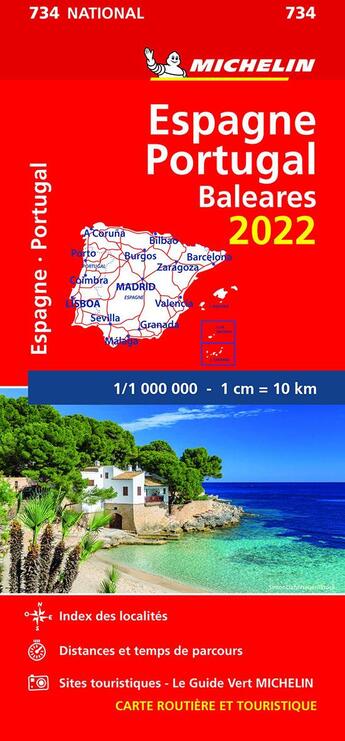 Couverture du livre « Espagne, portugal 2022 » de Collectif Michelin aux éditions Michelin