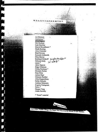 Couverture du livre « W. D. A. O. V. T. O. P. N. N. M. T. B. V - Working Drawing And Other Visible Things On Paper Not Nec » de Michalis Pichler aux éditions Cneai