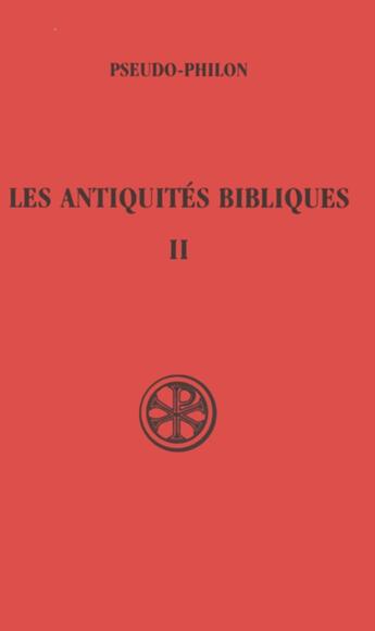 Couverture du livre « Les antiquités bibliques t.2 » de  aux éditions Cerf