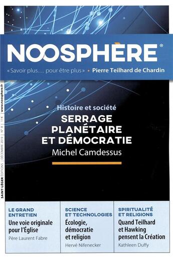 Couverture du livre « Noosphere n 8 decembre 2019 » de  aux éditions Saint-leger