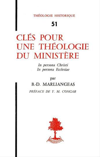 Couverture du livre « Cles pour une theologie du ministere » de Bernard Marliangeas aux éditions Beauchesne Editeur