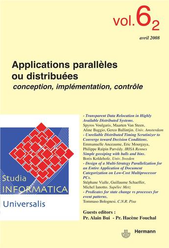 Couverture du livre « Applications parallèles ou distribuées » de  aux éditions Hermann