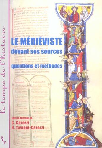 Couverture du livre « Le medieviste devant ses sources » de  aux éditions Pu De Provence