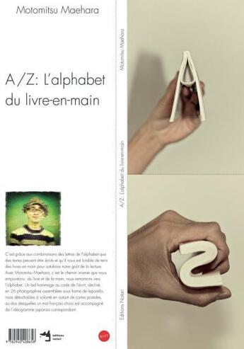 Couverture du livre « A/Z : l'alphabet du livre en main » de Motomitsu Maehara aux éditions Notari