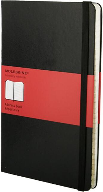 Couverture du livre « Carnet d'adresses - grand format - couverture rigide noire » de Moleskine aux éditions Moleskine