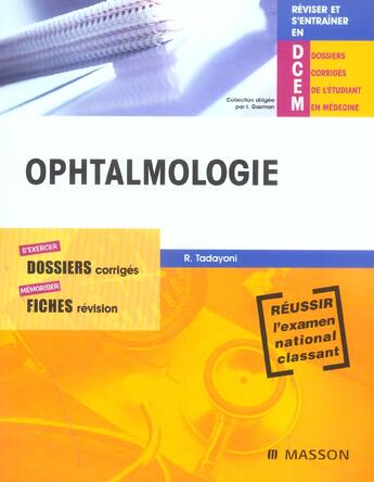 Couverture du livre « Ophtalmologie - pod » de Ramin Tadayoni aux éditions Elsevier-masson