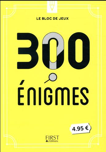 Couverture du livre « Le bloc de jeux ; 300 énigmes » de Nicolas Conti aux éditions First