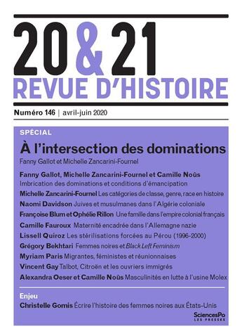 Couverture du livre « 20&21. revue d'histoire 146 » de  aux éditions Presses De Sciences Po