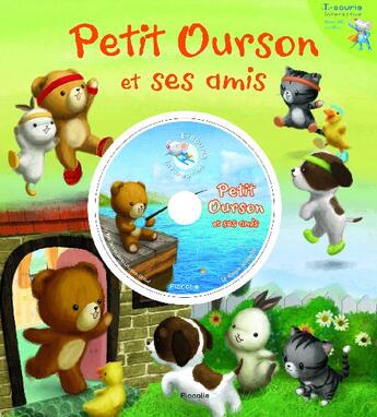 Couverture du livre « E-souris interactive ; petit ourson a des amis » de  aux éditions Piccolia