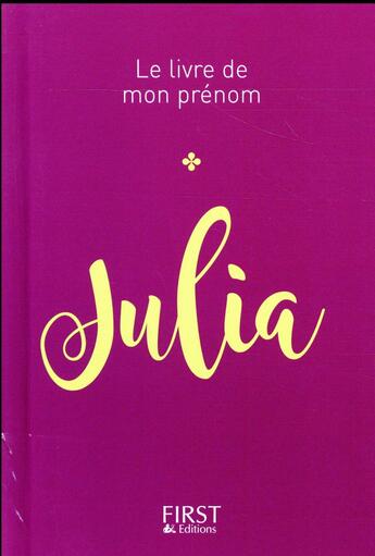 Couverture du livre « Julia » de Jules Lebrun aux éditions First