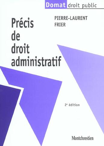 Couverture du livre « Precis de droit administratif (2e édition) » de Pierre-Laurent Frier aux éditions Lgdj