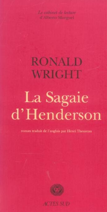 Couverture du livre « La sagaie d'henderson » de Ronald Wright aux éditions Actes Sud