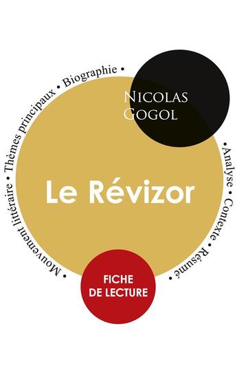 Couverture du livre « Fiche de lecture le révizor de Nicolas Gogol » de  aux éditions Editions Du Cenacle