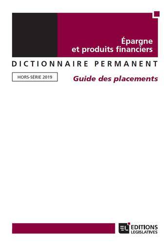 Couverture du livre « Hors-série guide des placements » de  aux éditions Editions Legislatives