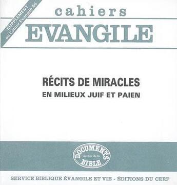 Couverture du livre « SCE-66 Récits de miracles » de Hugues Cousin aux éditions Cerf