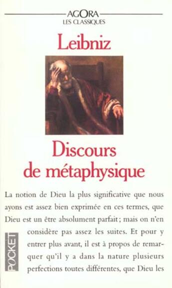 Couverture du livre « Discours de la metaphysique » de Leibniz G W. aux éditions Pocket