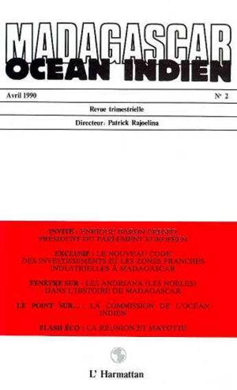 Couverture du livre « Madagascar Océan Indien n°2 » de  aux éditions Editions L'harmattan