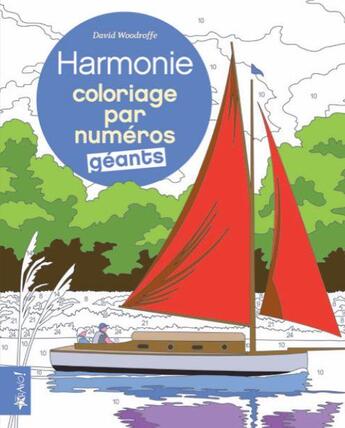 Couverture du livre « Coloriage par numéros : harmonie ; coloriage par numéros géants » de David Woodroffe aux éditions Bravo