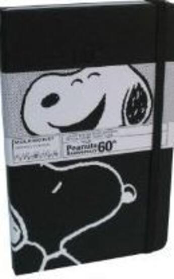 Couverture du livre « Peanuts 60e anniv. carnet ligne grand format rigide noir » de Moleskine aux éditions Moleskine Papet