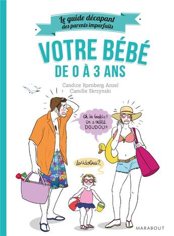 Couverture du livre « Le guide décapant des parents imparfaits ; votre bébé ; de 0 à 3 ans » de Candice Anzel et Camille Skrzynski aux éditions Marabout