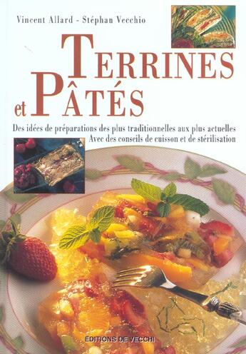 Couverture du livre « Terrines et pates » de Vincent Allard et Stephan Vecchio aux éditions De Vecchi