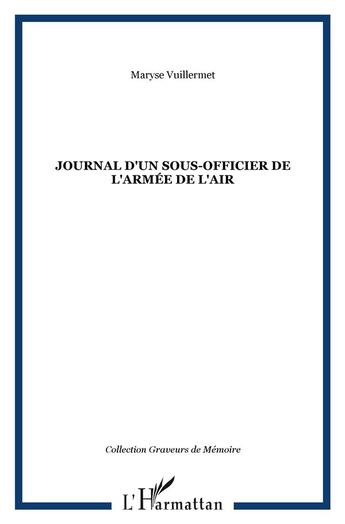 Couverture du livre « Journal d'un sous-officier de l'armée de l'air » de Paul Clary aux éditions L'harmattan