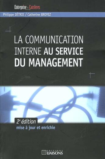 Couverture du livre « Communication serv manag » de Detrie aux éditions Liaisons