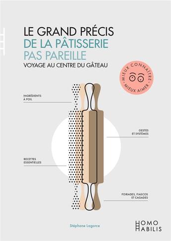 Couverture du livre « Le grand précis de pâtisserie pas pareille : voyage au centre du gâteau » de Lagorce Stephane aux éditions Homo Habilis