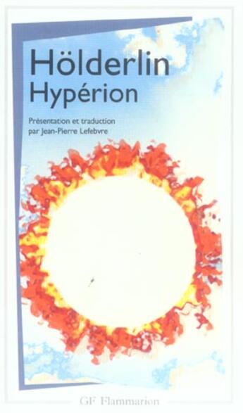 Couverture du livre « Hypérion » de Friedrich Holderlin aux éditions Flammarion